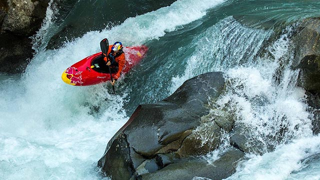 chute en kayak
