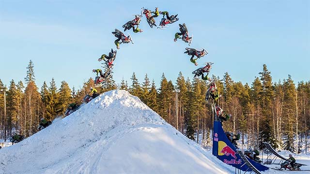 daniel bodin premier double backflip snowmobile