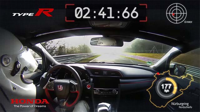 record honda civic type r 2017 nurburgring