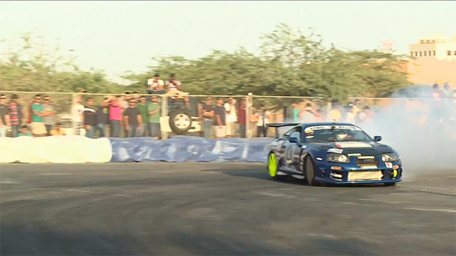 red bull car park drift