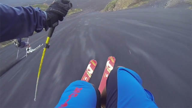 ski sur volcan