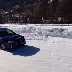Subaru WRX sur circuit de glace